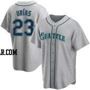 Luis Urias Men's Seattle Mariners Gray Replica Road Jersey