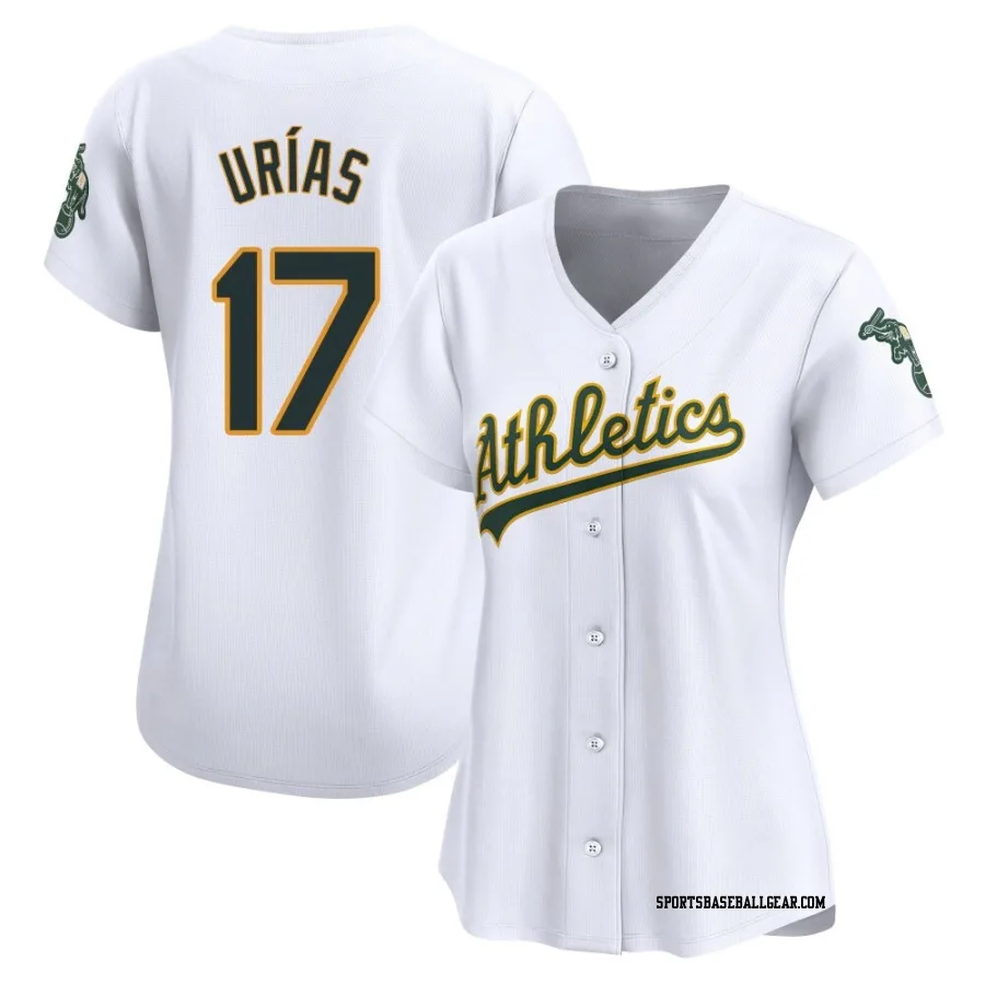 Luis Urias Women's Oakland Athletics White Limited Home Jersey