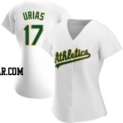 Luis Urias Women's Oakland Athletics White Replica Home Jersey
