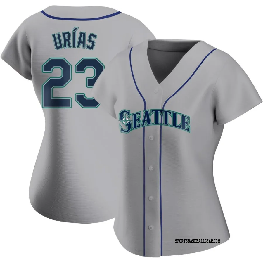Luis Urias Women's Seattle Mariners Gray Replica Road Jersey