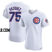 Luis Vazquez Men's Chicago Cubs White Elite Home Jersey