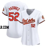 Luis Vazquez Women's Baltimore Orioles White Limited Home Jersey