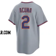 Luisangel Acuna Men's New York Mets Gray Replica Away 2.0 Jersey