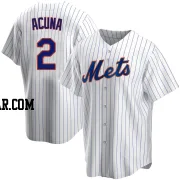 Luisangel Acuna Men's New York Mets White Replica Home Jersey
