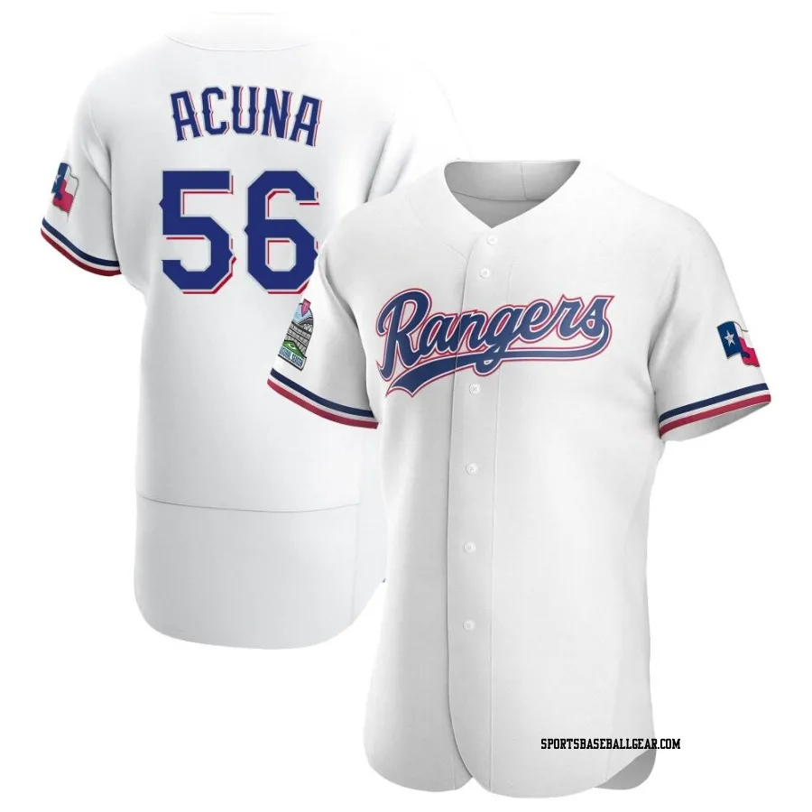 Luisangel Acuna Men's Texas Rangers White Authentic Home Jersey