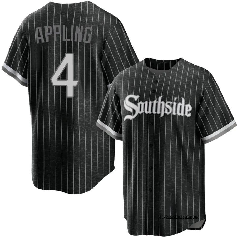 Luke Appling Men's Chicago White Sox Black Replica 2021 City Connect Jersey