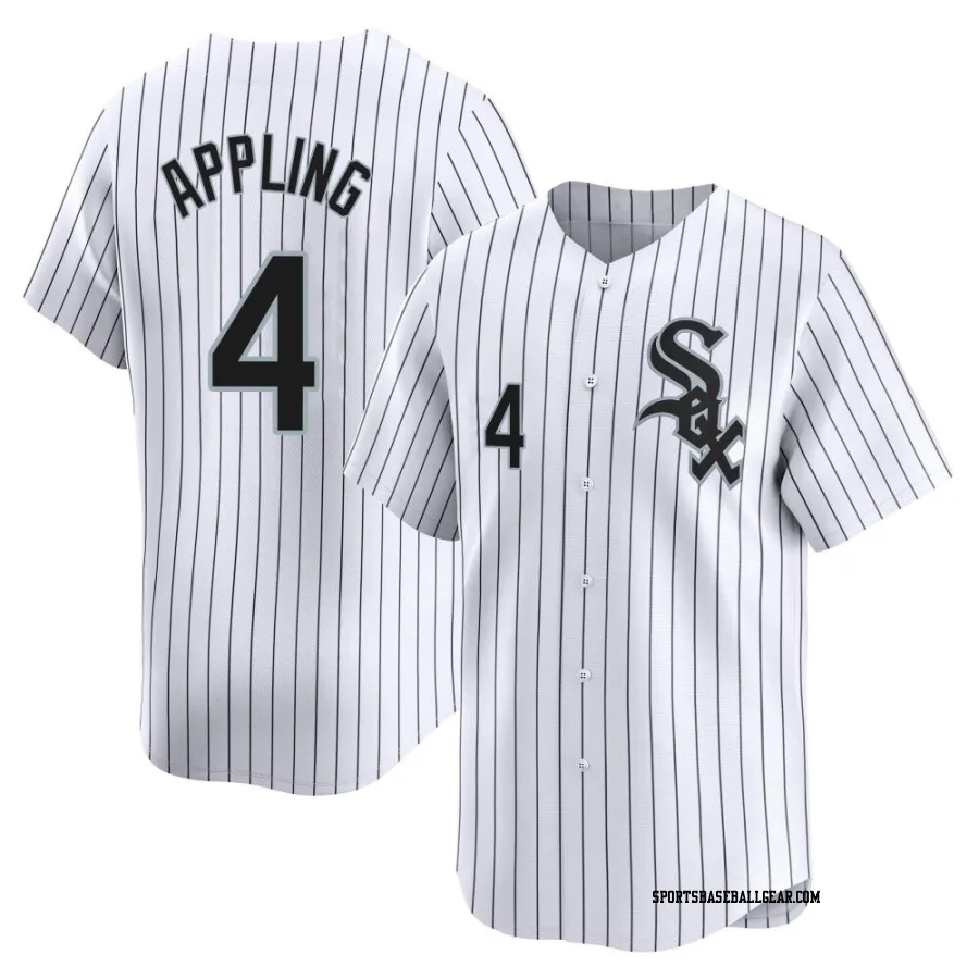 Luke Appling Men's Chicago White Sox White Limited Home Jersey
