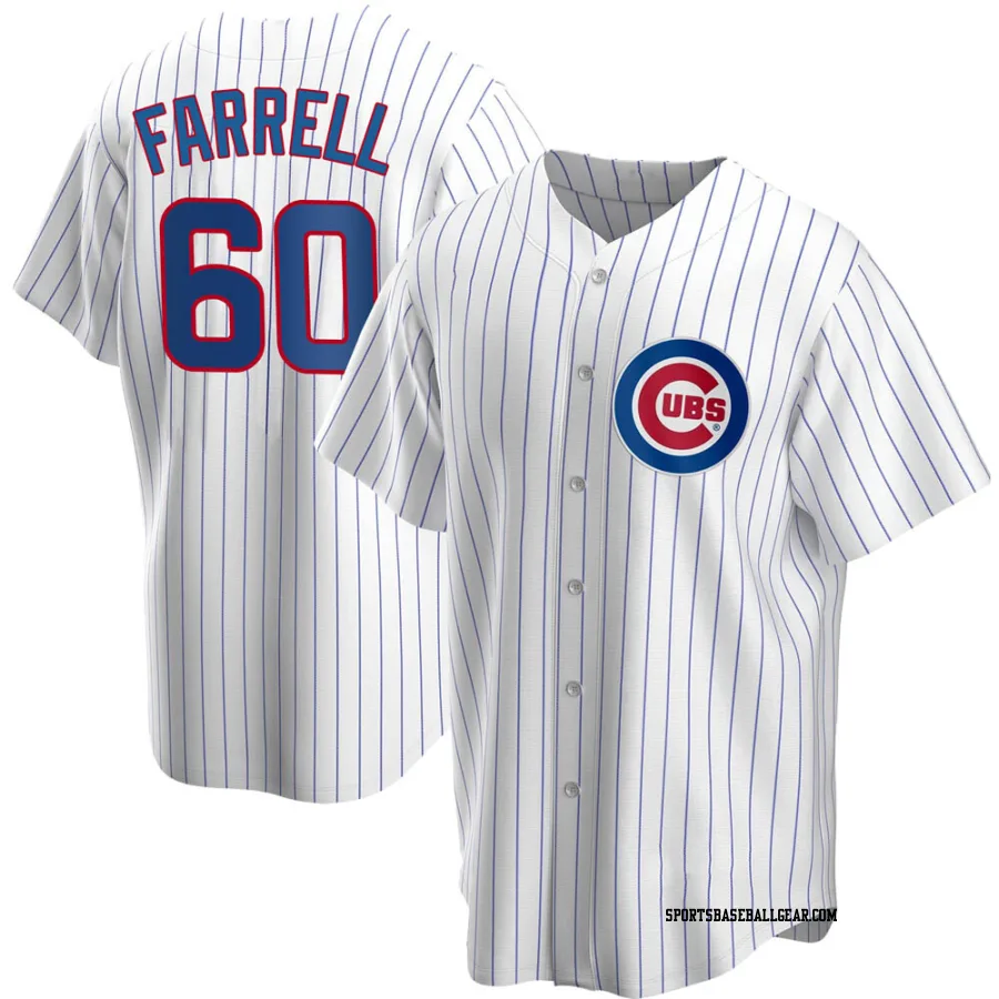 Luke Farrell Youth Chicago Cubs White Replica Home Jersey
