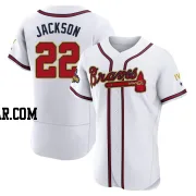 Luke Jackson Men's Atlanta Braves Gold Authentic White 2022 Program Jersey