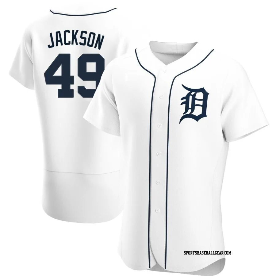 Luke Jackson Men's Detroit Tigers White Authentic Home Jersey