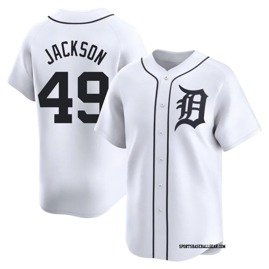 Luke Jackson Men's Detroit Tigers White Limited Home Jersey