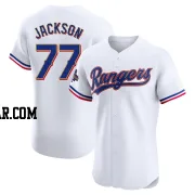 Luke Jackson Men's Texas Rangers Gold Elite White 2024 Collection Jersey