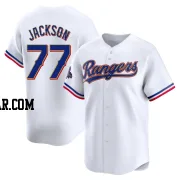 Luke Jackson Men's Texas Rangers Gold Limited White 2024 Collection Jersey