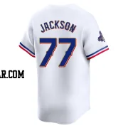 Luke Jackson Men's Texas Rangers Gold Limited White 2024 Collection Jersey