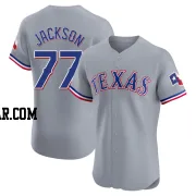 Luke Jackson Men's Texas Rangers Gray Elite Road Jersey