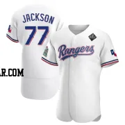 Luke Jackson Men's Texas Rangers White Authentic Home 2023 World Series Jersey