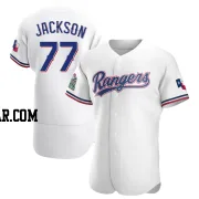 Luke Jackson Men's Texas Rangers White Authentic Home Jersey