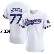 Luke Jackson Men's Texas Rangers White Elite Home Jersey