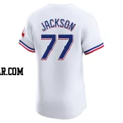 Luke Jackson Men's Texas Rangers White Elite Home Jersey