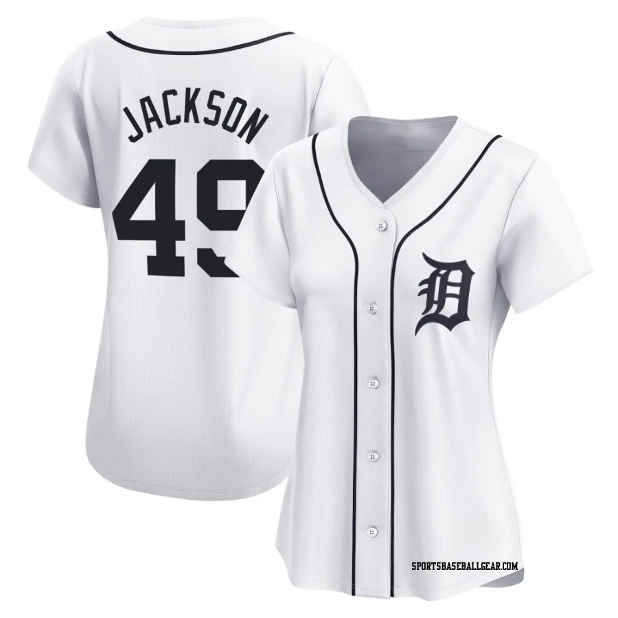 Luke Jackson Women's Detroit Tigers White Limited Home Jersey