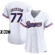 Luke Jackson Women's Texas Rangers Gold Limited White 2024 Collection Jersey