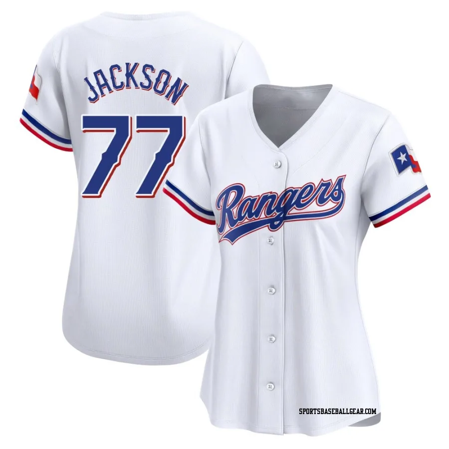Luke Jackson Women's Texas Rangers White Limited Home Jersey