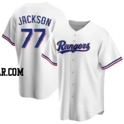 Luke Jackson Youth Texas Rangers White Replica Home Jersey