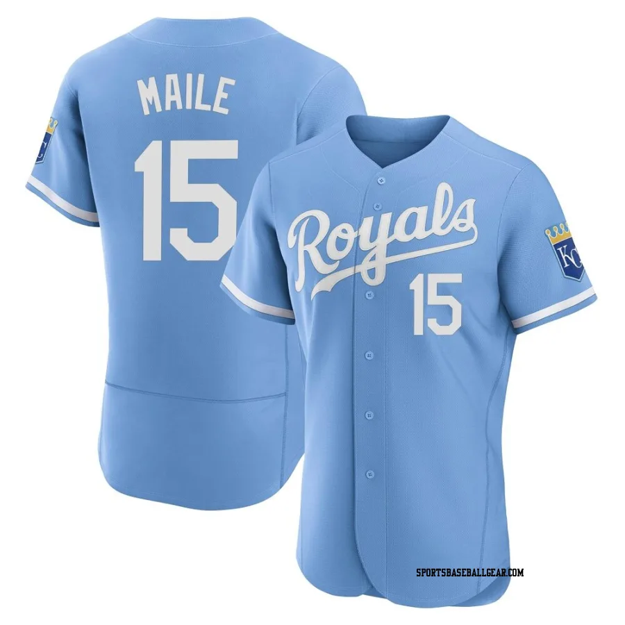 Luke Maile Men's Kansas City Royals Light Blue Authentic 2022 Alternate Jersey