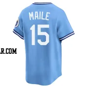 Luke Maile Men's Kansas City Royals Light Blue Limited Throwback Cooperstown Collection Jersey