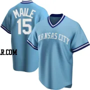 Luke Maile Men's Kansas City Royals Light Blue Replica Road Cooperstown Collection Jersey