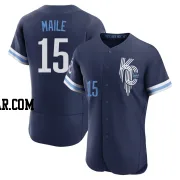 Luke Maile Men's Kansas City Royals Navy Authentic 2022 City Connect Jersey