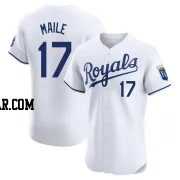 Luke Maile Men's Kansas City Royals White Elite Home Jersey