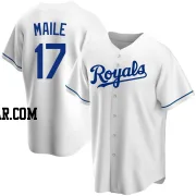 Luke Maile Men's Kansas City Royals White Replica Home Jersey