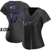 Luke Maile Women's Kansas City Royals Black Holographic Replica Alternate Jersey