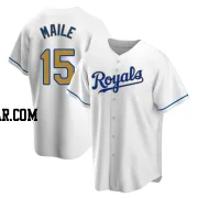 Luke Maile Youth Kansas City Royals Gold Replica White Home Jersey