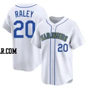 Luke Raley Men's Seattle Mariners White Limited Throwback Cooperstown Collection Jersey