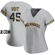 Luke Voit Women's Milwaukee Brewers Gray Authentic Road Jersey