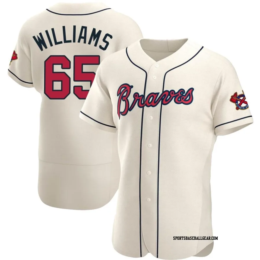 Luke Williams Men's Atlanta Braves Cream Authentic Alternate Jersey