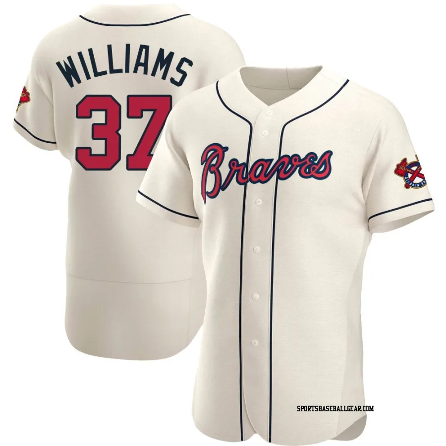 Luke Williams Men's Atlanta Braves Cream Authentic Alternate Jersey
