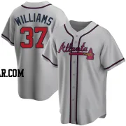Luke Williams Men's Atlanta Braves Gray Replica Road Jersey