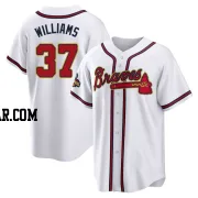 Luke Williams Youth Atlanta Braves Gold Replica White 2022 Program Jersey
