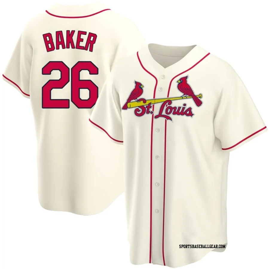 Luken Baker Men's St. Louis Cardinals Cream Replica Alternate Jersey
