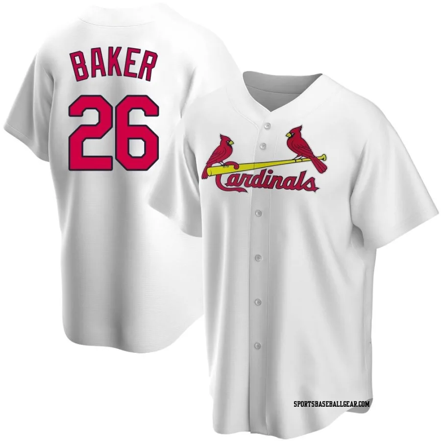 Luken Baker Men's St. Louis Cardinals White Replica Home Jersey
