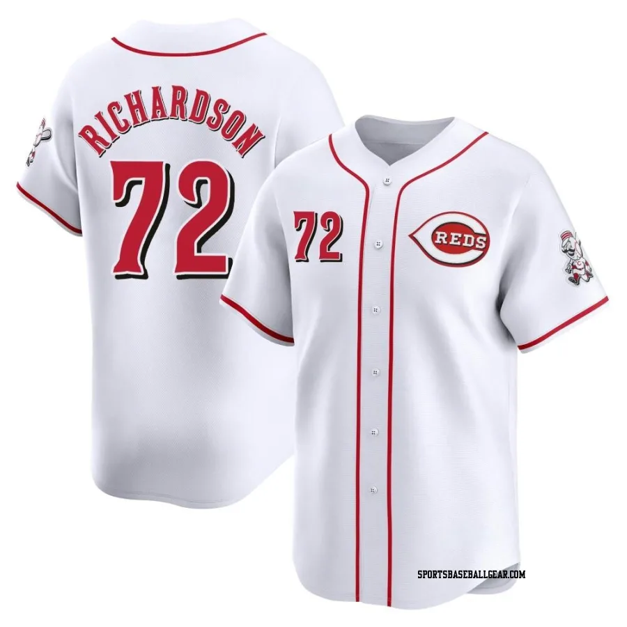 Lyon Richardson Men's Cincinnati Reds White Limited Home Jersey