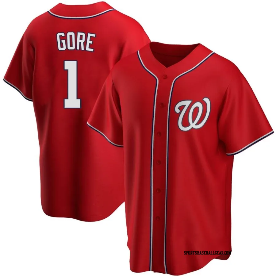 MacKenzie Gore Youth Washington Nationals Red Replica Alternate Jersey