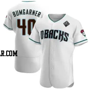 Madison Bumgarner Men's Arizona Diamondbacks White Authentic Teal Alternate 2023 World Series Jersey