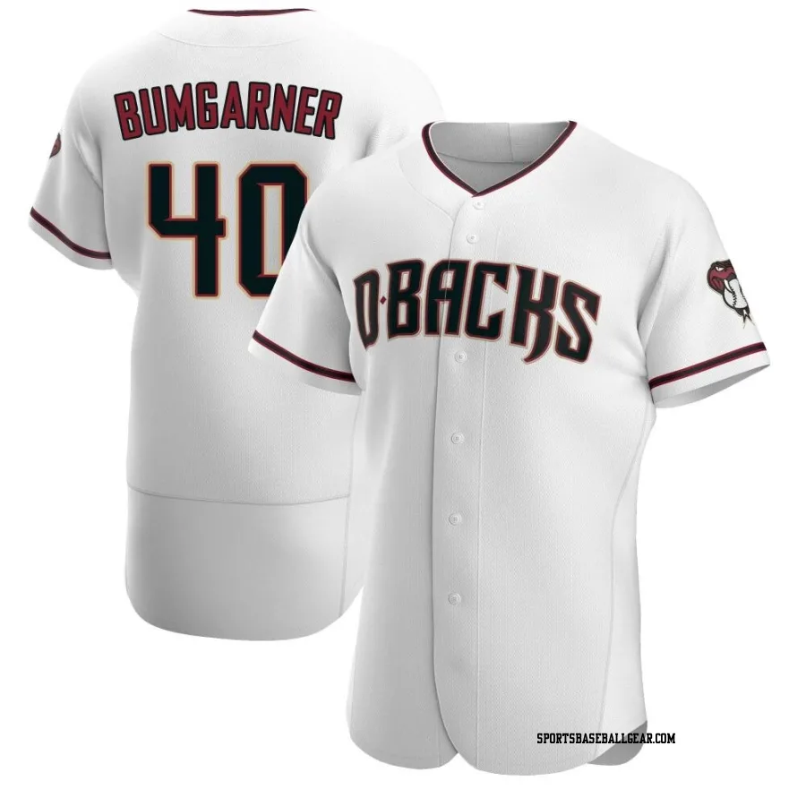 Madison Bumgarner Men's Arizona Diamondbacks White/Crimson Authentic Home Jersey