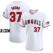 Magneuris Sierra Men's Los Angeles Angels White Elite Home Patch Jersey