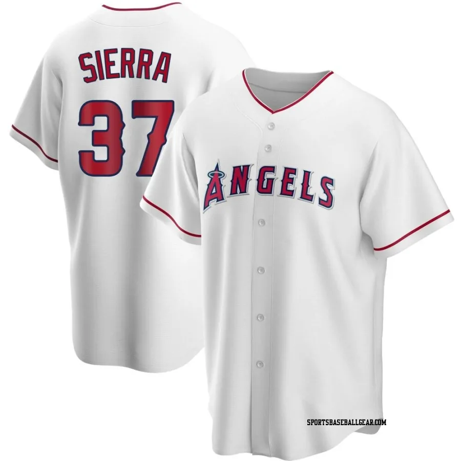 Magneuris Sierra Men's Los Angeles Angels White Replica Home Jersey