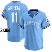 Maikel Garcia Men's Kansas City Royals Light Blue Limited Throwback Cooperstown Collection Jersey